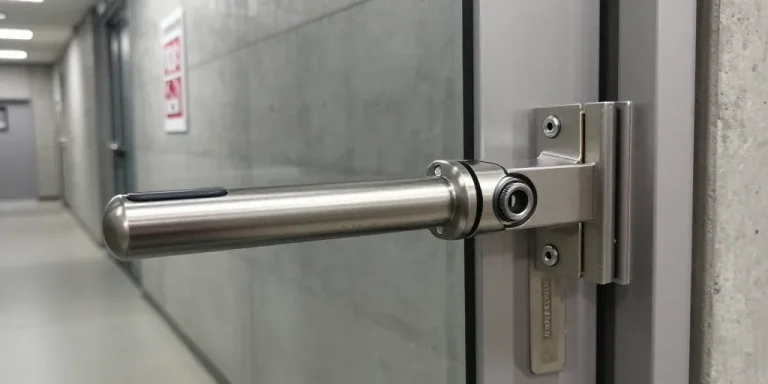barre anti-panique avec serrure extérieure